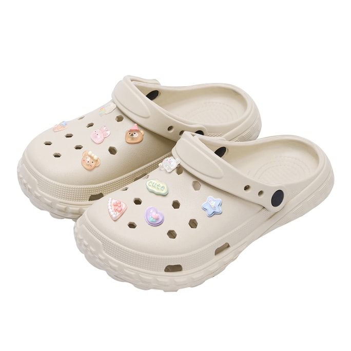Cave shoes slippers khaki color size 36-37 1 pair for women comfortable and soft soled for wearing outside