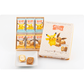 TOKYO BANANA✖️Pokémon Co-branded Pikachu Yibu Chocolate Sandwich Cookies 12 Pieces