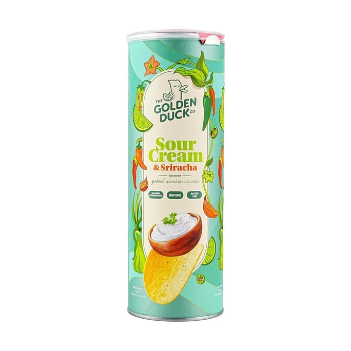 Sour Cream&Sriracha Flavored Spiced Potato Chips 4.4 oz【Gluten Free Non-GMO】