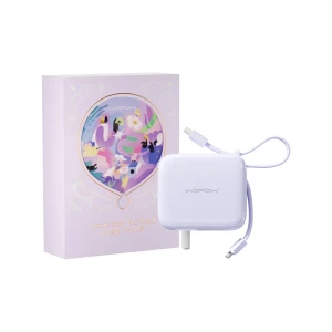 [홍콩 직배송] 워핀 22.5W 3-in-1 초고속 충전 보조 배터리 (퍼플) 10000mAh (AC 플러그 포함)