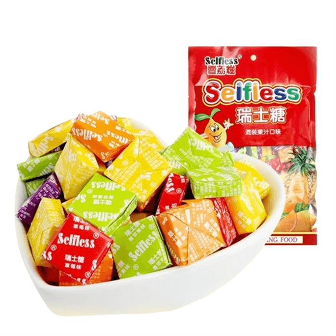 【中国直送】農夫山庄スイスシュガーミックスフルーツ味詰め合わせキャンディースクエアキャンディーウェディングキャンディー子供用スナック 200g/袋