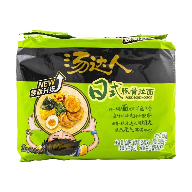 台灣統一 湯達人 五連包 日式豚骨拉麵 625g 包裝隨機發送 6