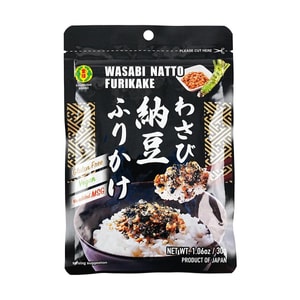 와사비 낫토 후리카케, 1.06oz【일본식 양념】【밥과 면 요리용】【글루텐 프리】【비건】【MSG 무첨가】