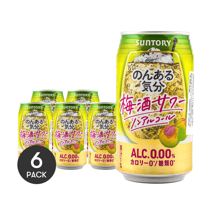 日本SUNTORY三得利 无酒精饮料 梅子酒 350ml *6【6份超值装】