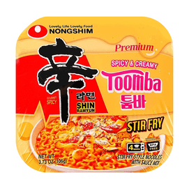 韩国NONGSHIM农心 SHIN辛拉面 Toomba辣芝士奶油拉面 斗魂意面风味 碗装 106g【爆火新口味】【黑白大厨爱德华·李同款】