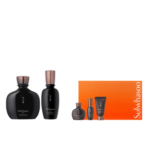 【中国直邮】 韩国 SULWHASOO 雪花秀 男士水乳护肤套装 温和清洁控油 精华露140ml+乳90ml+防晒15ml+乳8ml+精华露15ml 五件套