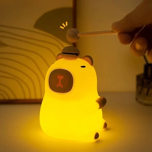 浴见你 卡皮巴拉小夜灯 氛围灯桌面装饰摆件 侧身木鱼款