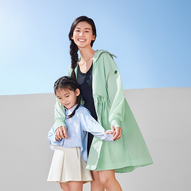 女性用ライトミディアムロング日焼け防止衣類 TS40424-クラウドグリーン-165/88a (L) 4