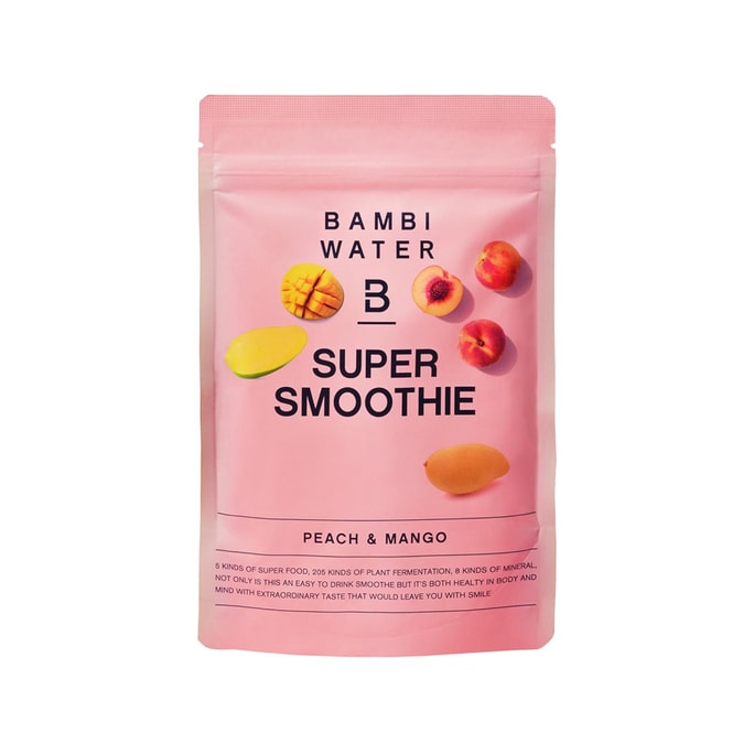 【日本直送品】バンビウォーター ミールリプレイスメントシェイク 低カロリー酵素食物繊維パウダー ピーチ＆マンゴー味 200g