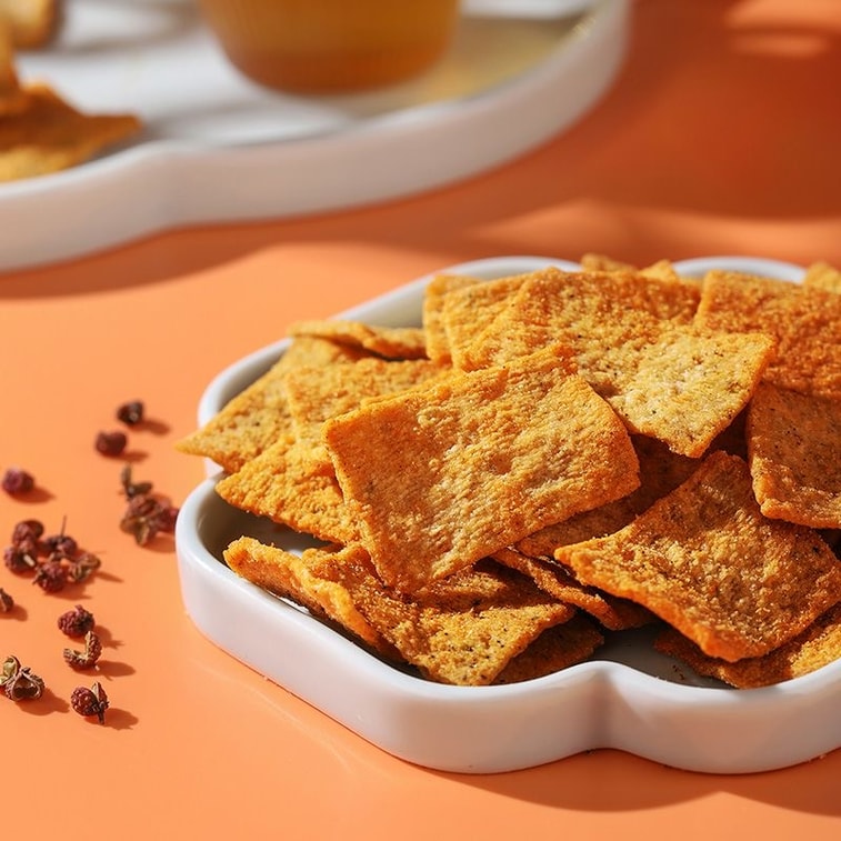 Hedgehog Agan Sichuan Pepper Crispy Rice 75g Popular Potato Chips Snack, Spicy Flavour for Snacking and Afternoon Tea 3