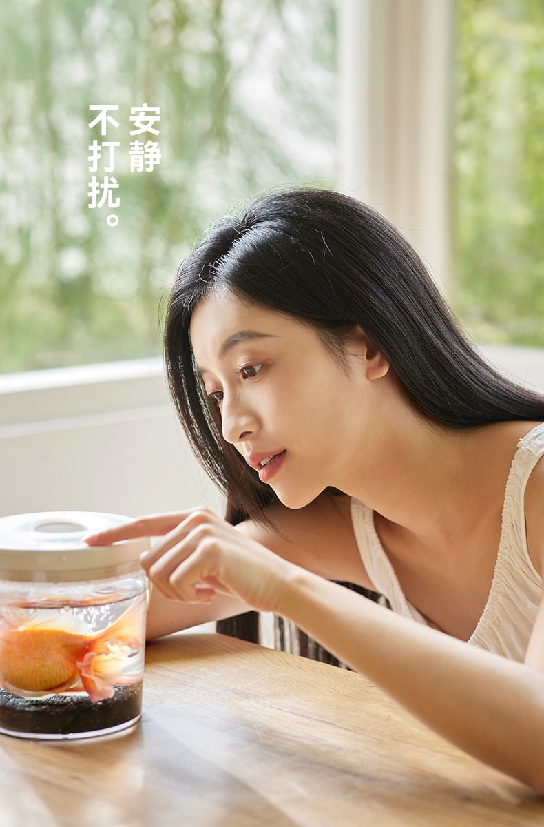 OLAYKS 鱼缸新款小型桌面办公便携式户外打氧无线注氧金鱼缸