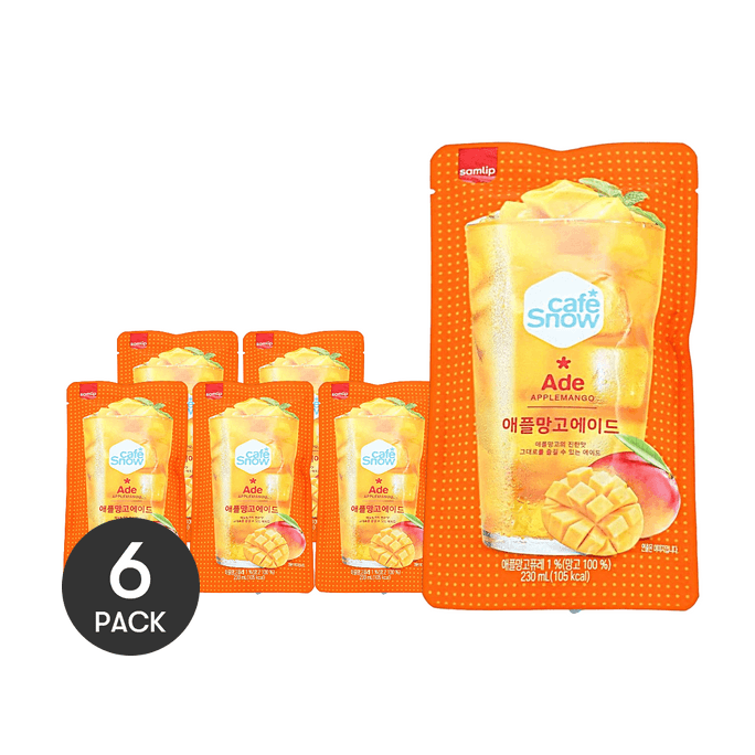 Cafe Snow Apple Mango Ade 7.78 fl oz *6【6 Packs】【Convenience Store Hits】