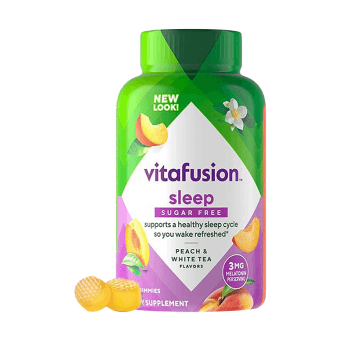 【中國直郵】 vitafusion 無糖褪黑素睡眠糖sleepwell退黑素片vf安瓶安睡軟糖60粒