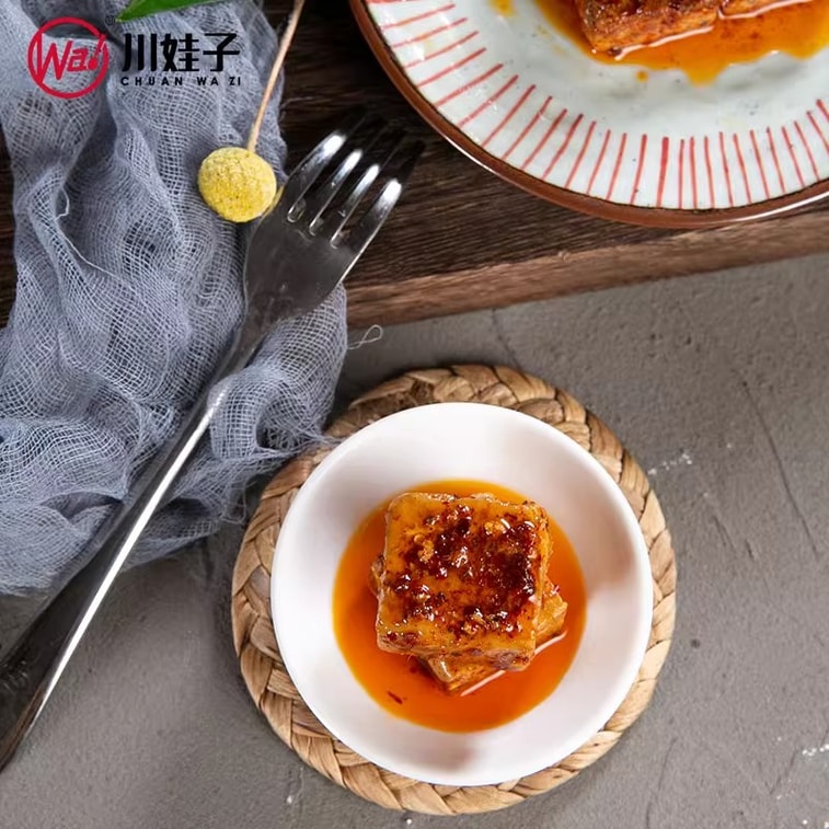 Sichuan Red Oil Fermented Tofu 180-Day Earthen Jar Fermented No Additives Mild & Creamy 220g 5