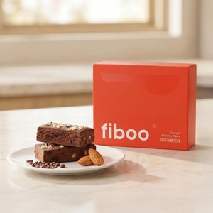 FIBOO 高蛋白单层蛋白棒 代餐饱腹能量棒 0蔗糖 低卡营养健身谷物零食 6个入 #可可布朗尼【抗饿实力派】【每根含6.5g蛋白质】