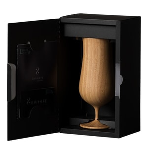 日本製 RIVERET 容器ビアグラス ＜ブラウン＞ 食洗機対応 竹カップ