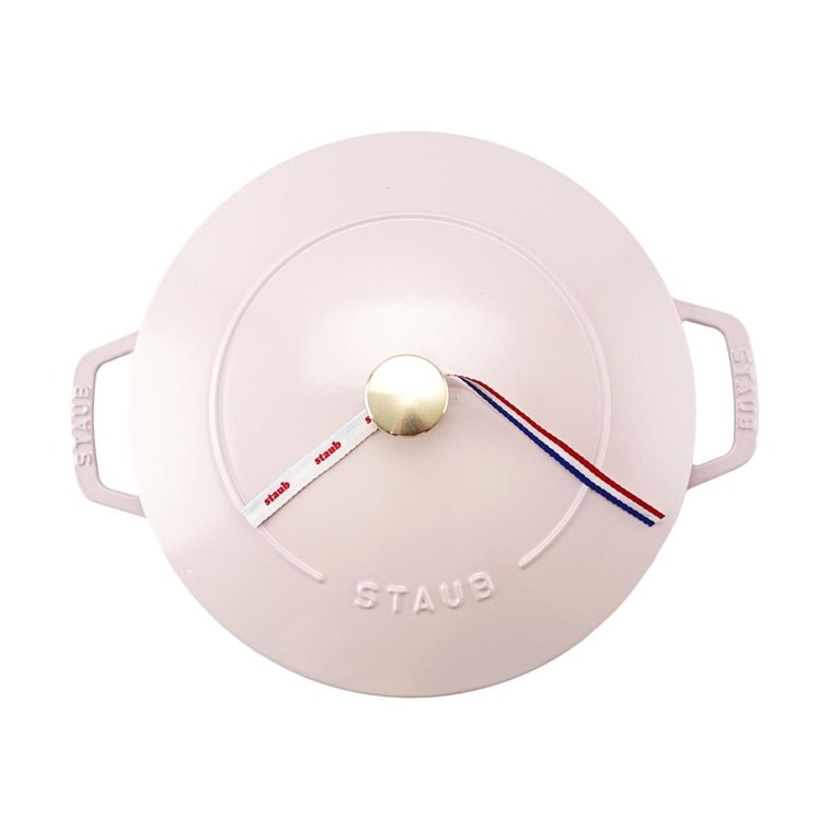法国STAUB珐宝 铸铁锅 海鲜锅焖锅汤锅 多功能珐琅锅 4.73L 牡丹粉 9