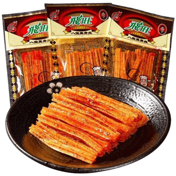 [중국에서 온 다이렉트 메일] 페이왕 매운 바바올리 그린 실크 매운 8090 어린 시절의 추억 향수 간식 스낵 및 레저 식품 5봉