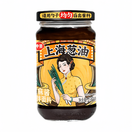Zhongjing Shanghai Scallion Oil Noodle Sauce With Sesame Flavor 230g*1 Bottle