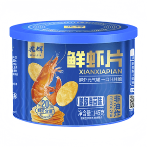 Fresh Shrimp Chips (Seaweed Flavor) Non-Fried Shrimp Chips, Popular Thin Crispy Shrimp Chips 145g*2 Cans