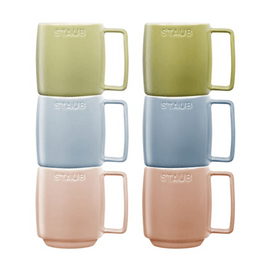 Set of 6 Coffee/Tea Mugs (12oz) – Macaron Pastels