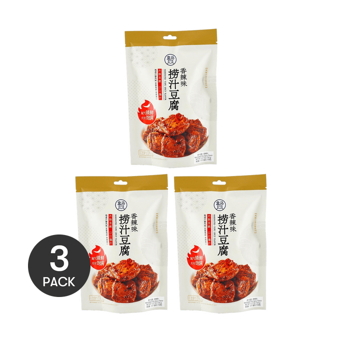 盒马 捞汁豆腐 香辣味 158g *3【3份超值装】【盒马必买爆款零食】【软嫩入味超爆汁】【包装随机发】