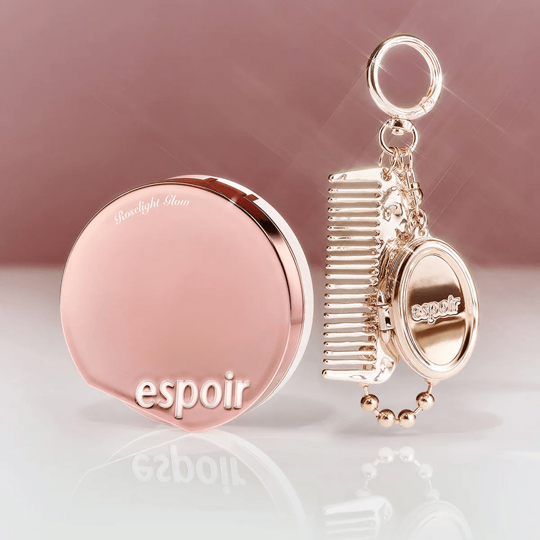 Be Glow Volume Cushion Foundation, with Refill, #Ivory - with Comb Keyring【Roselight Glow Collection】 8