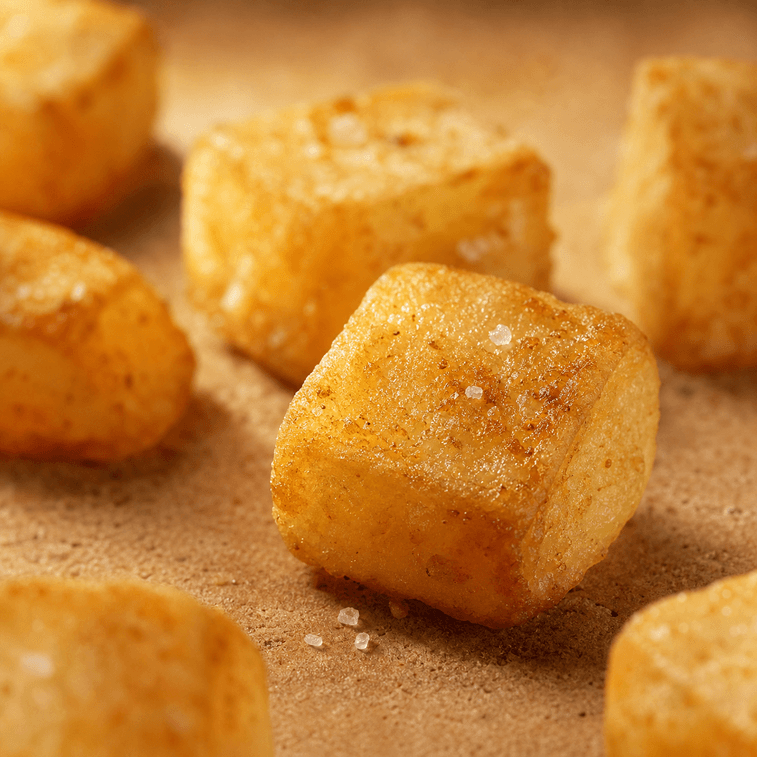 Mini Potato Cubes Honey Butter Flavor+Sea Salt Caramel Flavor, 2.82 oz【2 Flavors 2 Combo Packs】【Original Cut Potato Cubes】 3