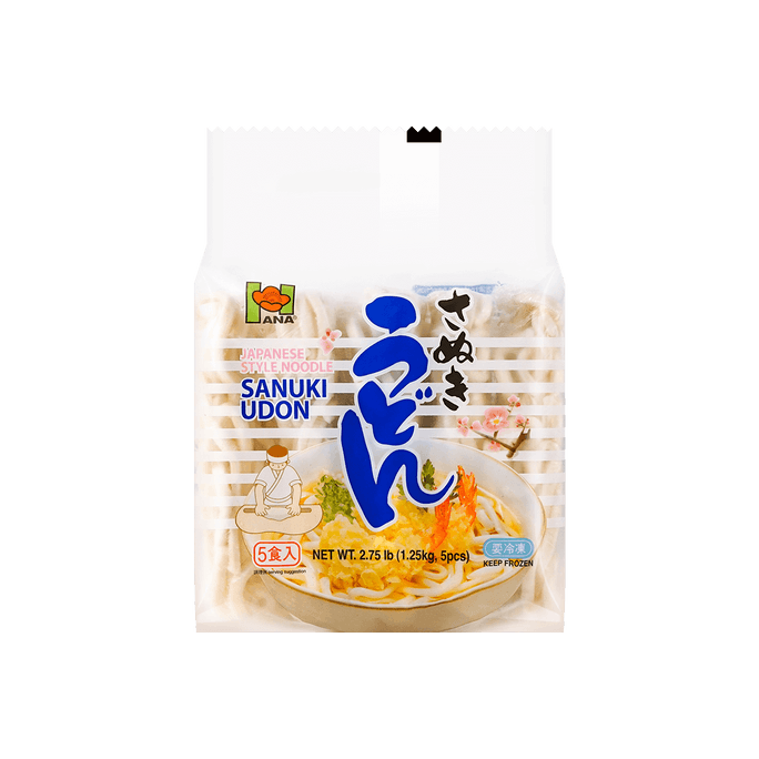 【Frozen】Sanuki Udon - Japanese Style Noodles, 5 packs, 44oz