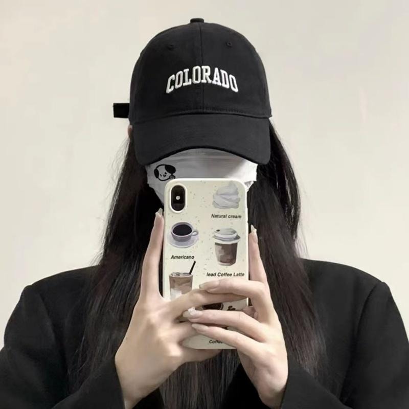 亲太太 棒球帽女新款字母刺绣防晒鸭舌帽韩版百搭帽子显脸小  黑色  可调节 一个