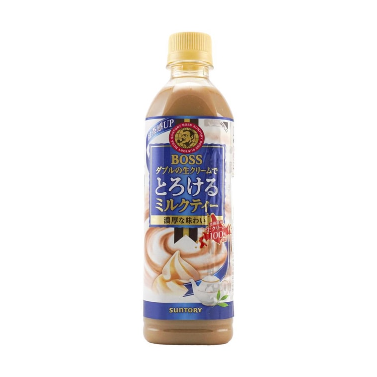 日本SUNTORY三得利 BOSS 濃郁絲滑奶茶 500ml 【北海道產鮮奶油】【雙重奶油工藝】 4
