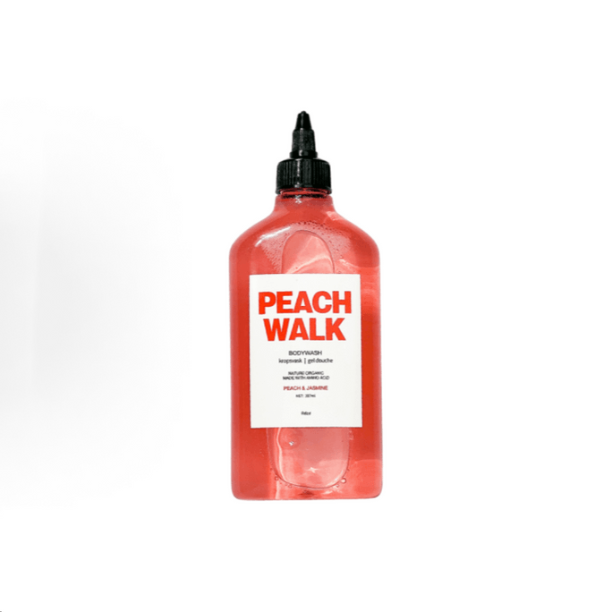 Niacinamide Body Wash Peach Scrub Sponge and Exfoliating Glove Set 307ml