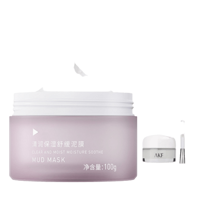 【中国直邮】akf 去黑头粉刺清润保湿舒缓泥膜 100g
