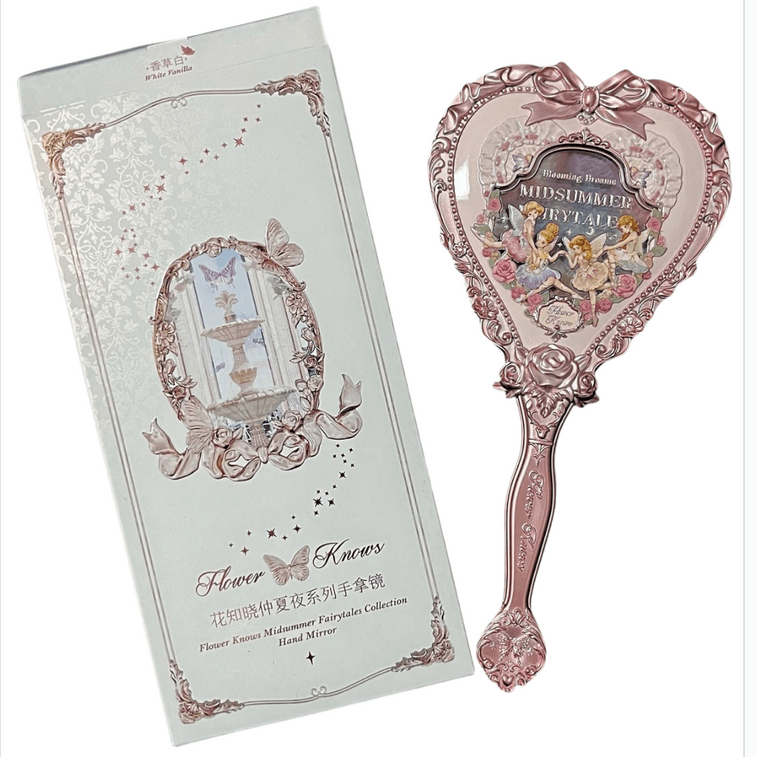 花知晓 镜子仲夏夜系列手拿镜化妆镜 #香草白 3