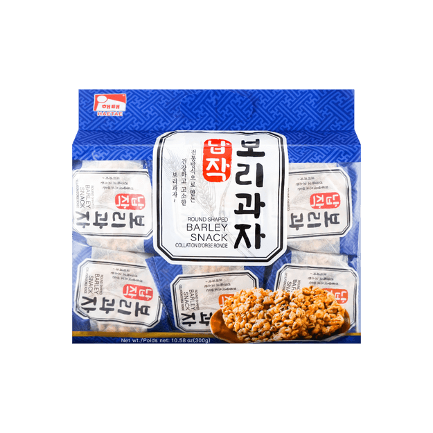 商品详情 - 韩国海太 香脆大麦圆米饼 健康美味大麦零食 300g - image  0