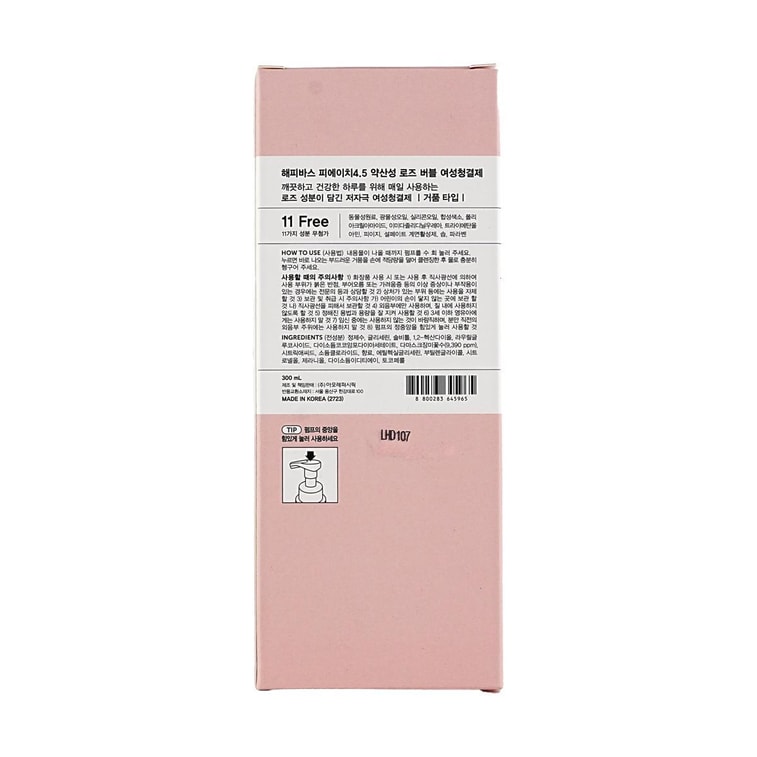 pH 4.5 로즈향 여성 청결제, 250ml (8.82oz), 버블 타입 6