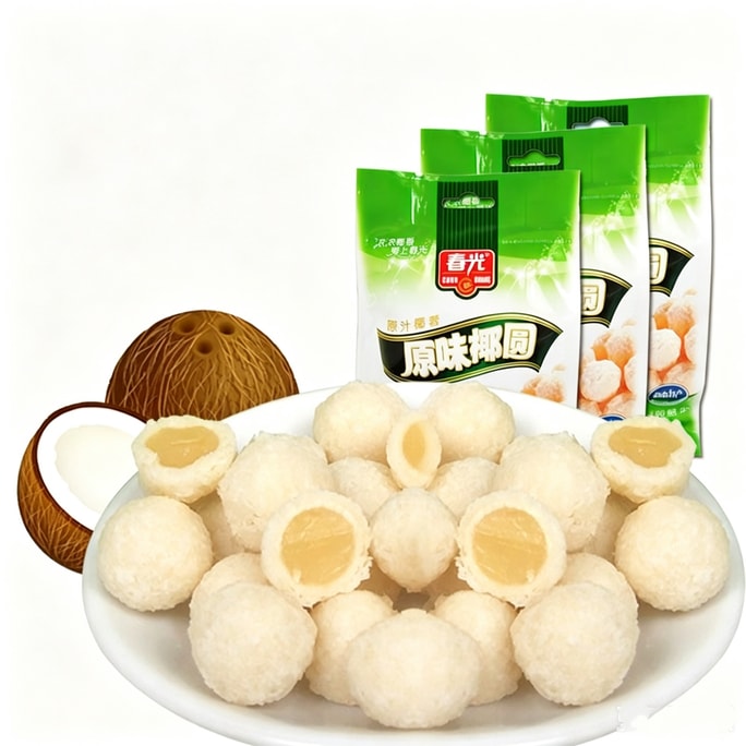 Springtime [Rich coconut flavour, moderate sweetness] Coconut candy, coconut sweets, coconut balls, fragrant coconut milk filled soft candy, 120g*1 pack, a small snack for enjoying while watching show