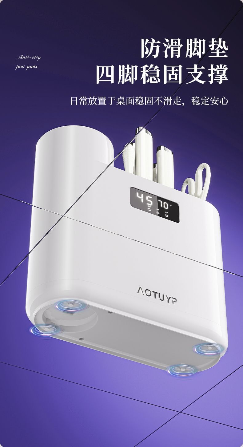 【中国直邮】  小米有品 厨房刀筷消毒烘干器 小型多功能刀具砧板收纳架 家用筷笼 一台 白色