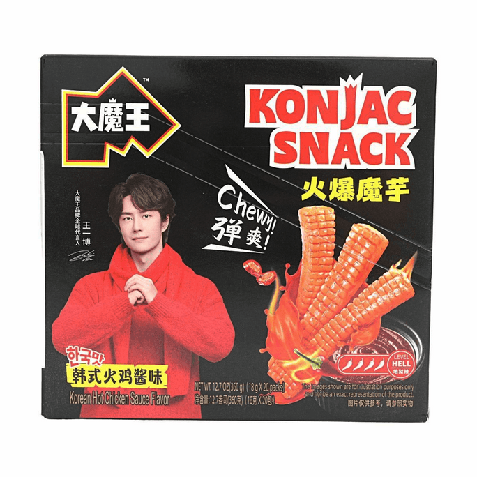 盐津铺子 大魔王 火爆魔芋 韩式火鸡酱味 360g【地狱辣】【Q弹爽口】