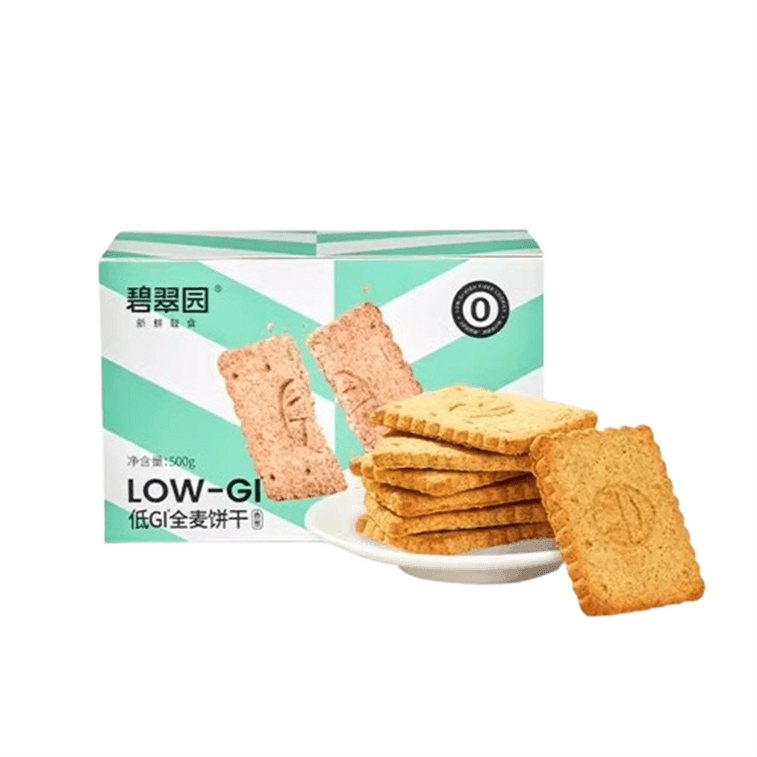 【中國直郵】碧翠園 gi 全麥餅乾(粗糧)—— 無糖精、0 脂肪熱量,香蔥味的飽腹代餐好物(500g / 盒)