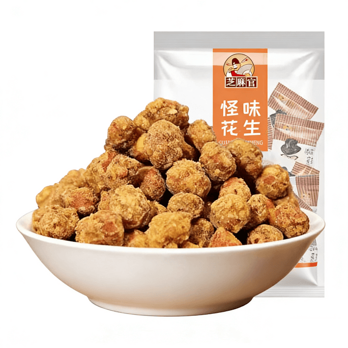 [중국 직배송] 참깨 맛 충칭 공식 땅콩 300g (개별 포장), TV 시청 중 간식으로 제격