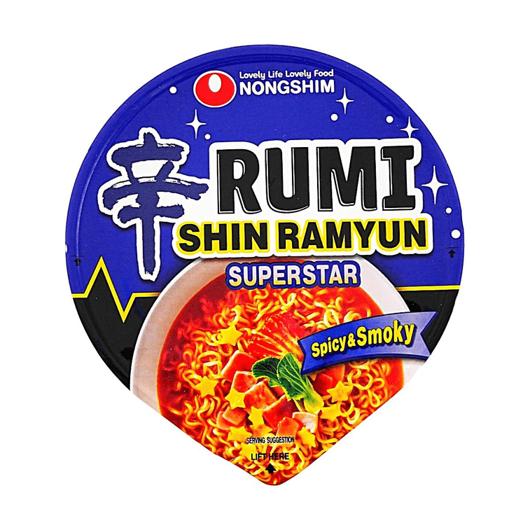 K팝 귀멸의 칼날 신라면 슈퍼스타, 컵라면, 매운맛 & 스모키맛, 100g (3.35oz)【루미 한정판】 4