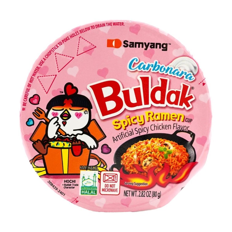 韩国SAMYANG三养 BULDAK 粉色火鸡面拌面 辣鸡肉拉面 奶油芝士味 杯装 80g 10