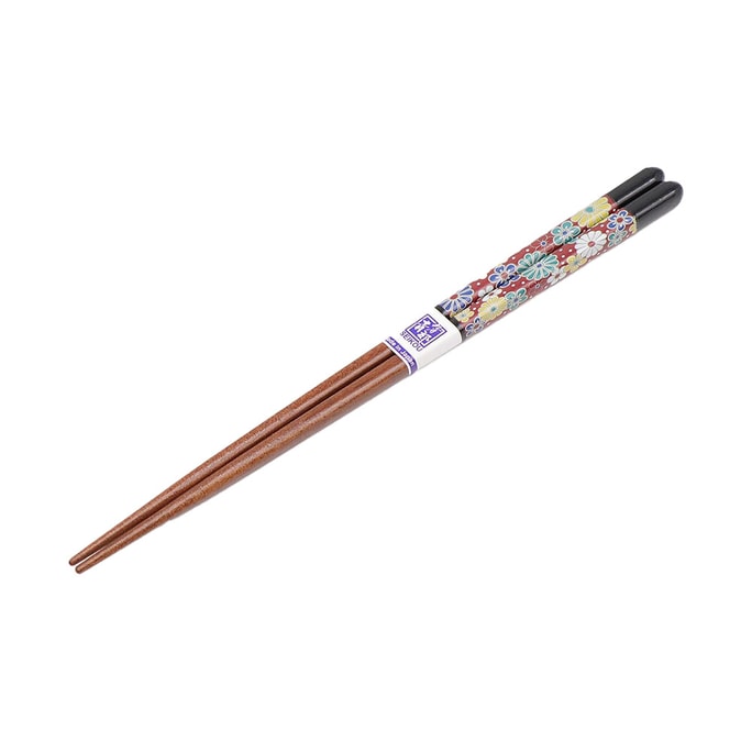 Japan Kutani Ware Chopsticks Black (Plum Chrysanth 9.05 inch)
