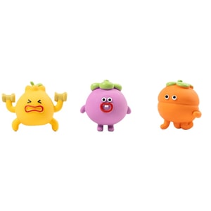 【中国直邮】 福丸 猫犬磨牙棒天然乳胶发声玩具狗狗耐咬球解闷神器水果组合 12*8.5cm*3