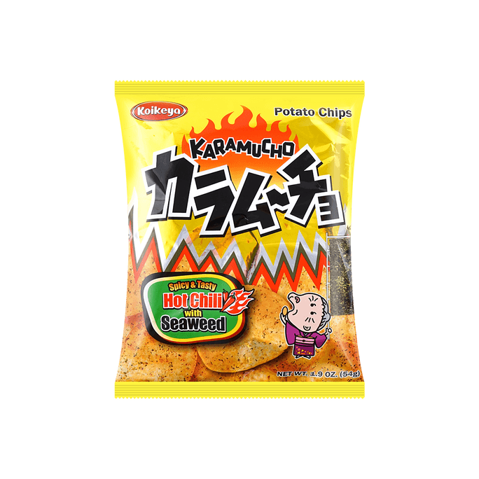 KARAMUCHO Potato Chips,Spicy Hot Chili Seaweed Flavor,4.9 oz