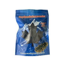 Dried Deep Sea Natural Sea Cucumber Standard Bag Package (0.5lb)227g(with Ribs/Belt Bandage)