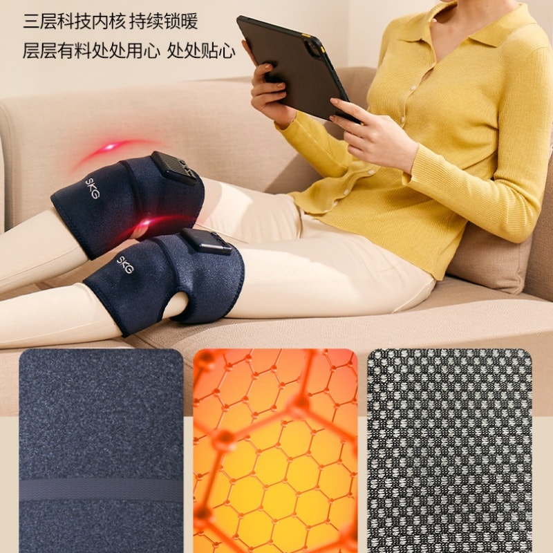 【中国直邮】 SKG 腿部按摩器小腿按摩仪美腿仪电动加热敷揉捏肌肉腿部按摩器   灰色一双