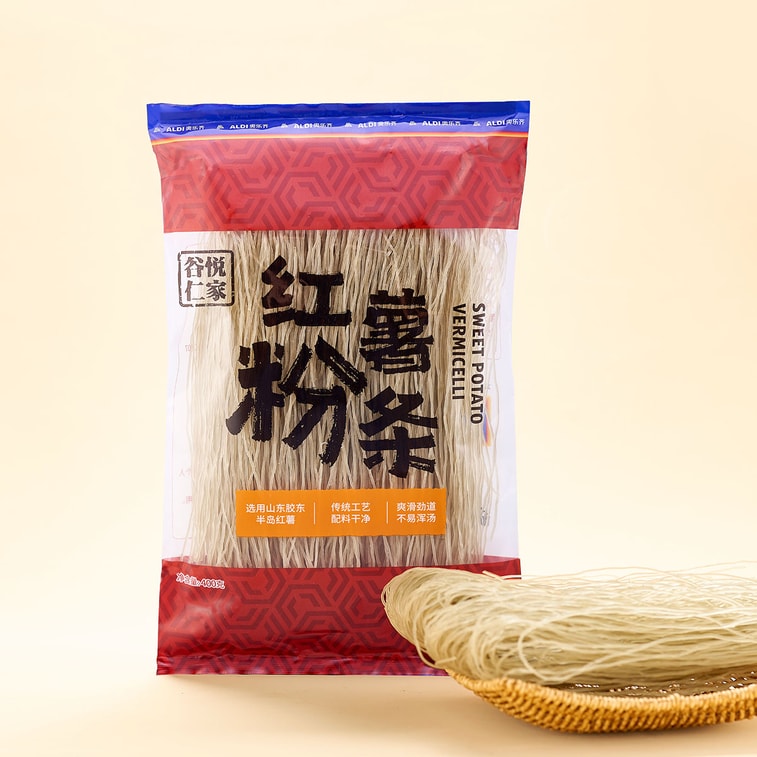 【中国直邮】谷悦仁家 红薯粉条 配料干净凉拌热炒火锅400g*1袋 3