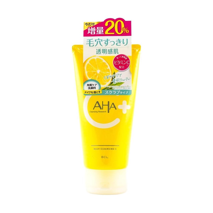 Vitamin C and Fruit Acid Cleansing Foam, 3-in-1 Makeup Cleanser, Exfoliator 145g【Vitamin C Citrus Limited Edition】